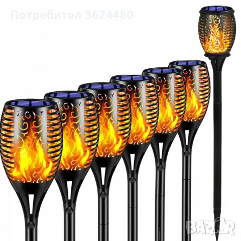 Соларна градинска лампа с пламък, снимка 11 - Други стоки за дома - 40795719