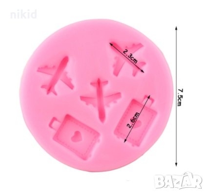 самолет куфар пътуване силиконов молд форма фондан шоколад гипс , снимка 3 - Форми - 31806185