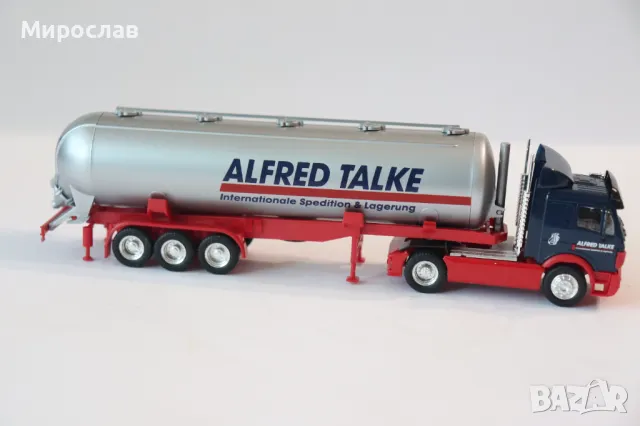 HERPA H0 1/87 MERCEDES ЦИЛОЗ ЦИСТЕРНА КАМИОН ТИР МОДЕЛ, снимка 5 - Колекции - 50142914