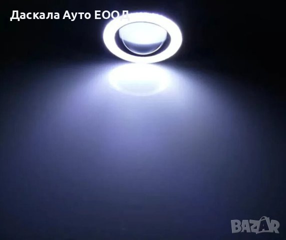 Комплект кръгли 9см LED ЛЕД халогени Лупа с анг.очи за вграждане, снимка 5 - Аксесоари и консумативи - 42455376