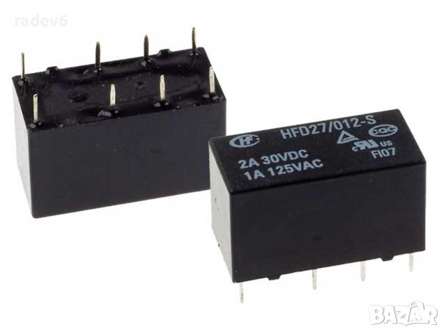 Електромагнитно реле HFD27/012-S, HFD27, 12V, 1A/125VAC, 2A/30VDC