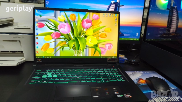 Геймърски 17.3” FullHD Лаптоп ASUS с Ryzen 9 / GTX 1660Ti / 16Gb RAM / SSD 1Tb, снимка 3 - Лаптопи за игри - 52698032