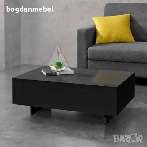 Холна маса Braunschweig 85 x 55 x 31 cm ПДЧ, Черна