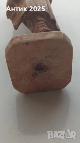 Френски революционер с флаг — резбована фигурка от кост, Франция, края на XVIII век, снимка 4 - Антикварни и старинни предмети - 52841852