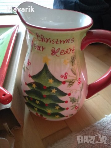 Коледен сет от 4 части порцелан, снимка 3 - Сервизи - 30679776