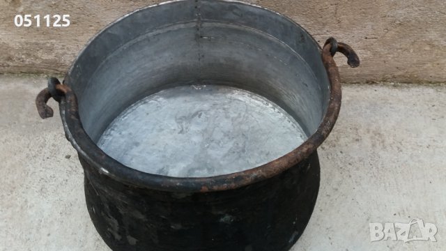 отличен възрожденски кован казан, бакър съд за варене на курбани 40 литра, снимка 8 - Антикварни и старинни предмети - 38365271