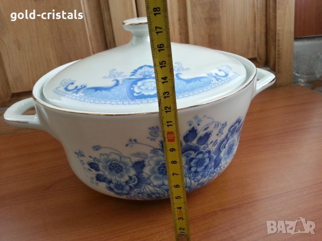 Стар български порцелан супник, снимка 3 - Антикварни и старинни предмети - 34949297