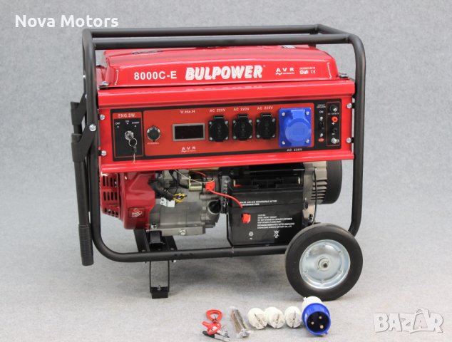 Генератор За Ток 7.5 KW Nova Motors Бензин-Газ Монофазен