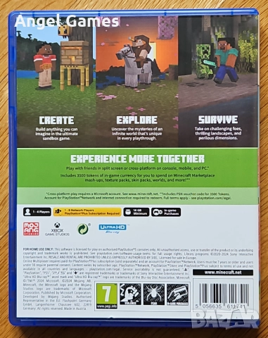 Minecraft PS5 Playstation 5 Плейстейшън PS Майнкрафт диск игра, снимка 2 - Игри за PlayStation - 51544767