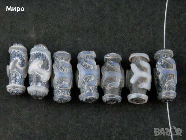 7 БР. СТАРИ ТИБЕТ НЕПАЛ ХИМАЛАИ АХАТ ДЗИ МЪНИСТА ЩАСТИЕ И ДОБЪР КЪСМЕТ, снимка 5 - Други - 40788487