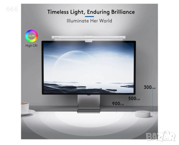 Quntis Светлинна лента за монитор с дистанционно управление, снимка 2 - Друга електроника - 53967057