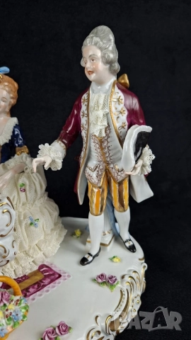 Голяма порцеланова фигура, композиция - Unterweissbach, Германия, снимка 5 - Статуетки - 52540593