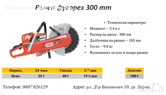 Фугорез под наем