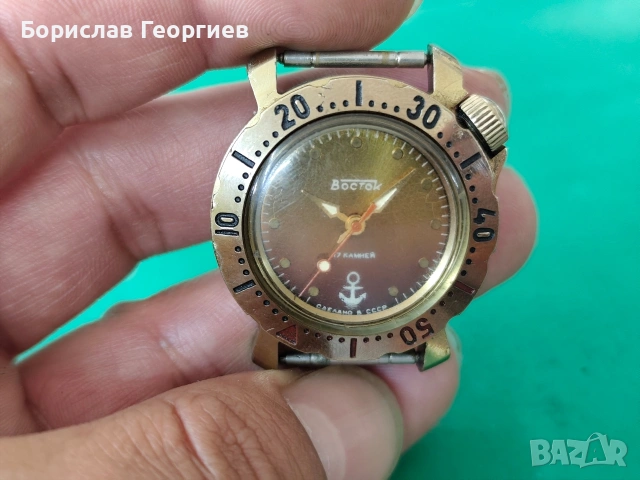 Механичен часовник восток 17 jewels, снимка 2 - Мъжки - 54289882