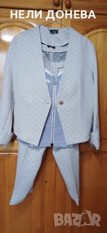 Разкошен Костюм 3 Части на OLTE Италия-Сако+Панталон+Бюстие!НОВИ!