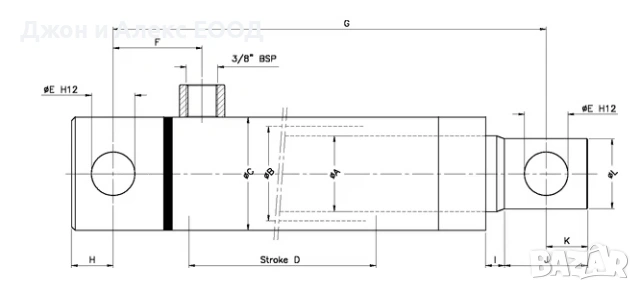 Немски еднодействащи плунжерни хидравлични цилиндри KRAMP (Серия CB) – Удължена база, снимка 3 - Селскостопанска техника - 53942835