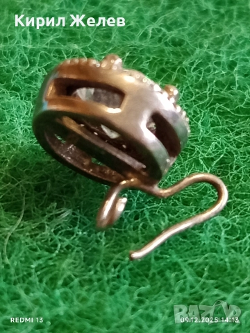 Сребърна обеца SWAROVSKI с изящни фасетирани кристали майстоска ръчна изработка 50998, снимка 4 - Обеци - 52707468