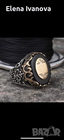 Уникален пръстен от висококачествена медицинска стомана с 14 к златно покритие, снимка 1 - Пръстени - 40737561