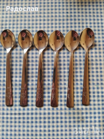 стари лъжици за кафе Петко Денев , снимка 2 - Прибори за хранене, готвене и сервиране - 54364649