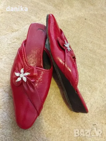 Дамски кожени чехли 37, снимка 3 - Чехли - 50041477