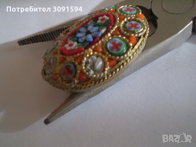  брошка венецианска мозайка, снимка 5 - Антикварни и старинни предмети - 35510309