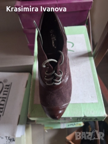 нови обувки Мегияс велур и кожа с вградена платформа , снимка 5 - Дамски ежедневни обувки - 54193253