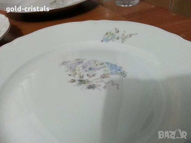 Стар български порцелан чинии плитки, снимка 2 - Антикварни и старинни предмети - 35031295