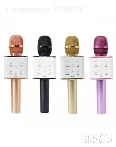 Микрофон за караоке с блутут свързване и вградена колонка, снимка 7 - Караоке - 30068923