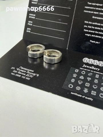 Сребърни обеци 925 проба, снимка 5 - Обеци - 54355876