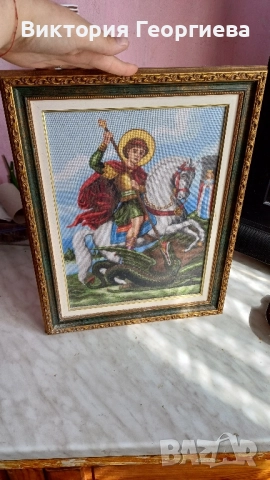 ръчно бродиран гоблен , снимка 2 - Гоблени - 52572874