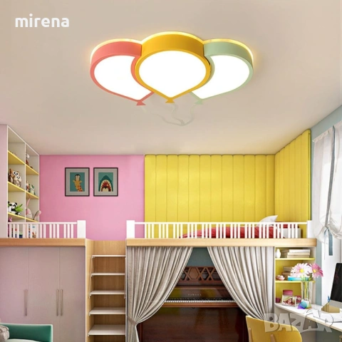 LED ЛЕД детски полилей лампа димируемо дистанционно балон, анимационен, снимка 6 - Лампи за таван - 53145108