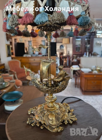 Бронзова настолна лампа, снимка 8 - Настолни лампи - 53074184