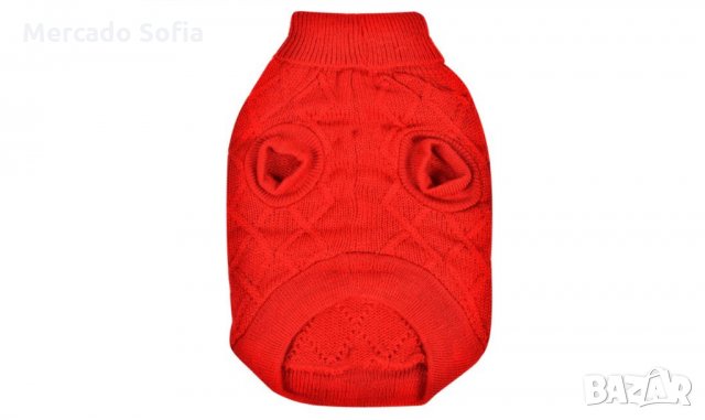 Пуловер за домашни любимци червен с копчета, снимка 2 - За кучета - 30881190