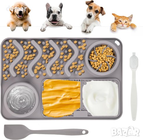 Alljia 3 в 1 Licky Mats, Подложка за кученце, котка 30x20 см