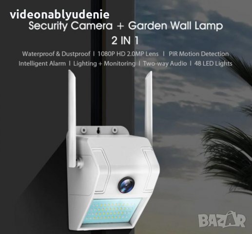 2.53мм 180° WiFi FULL HD 1080P Водоуст. Камера 270℃ PIR Датчик Движение Говор+Микрофон Карта Слот H., снимка 11 - Комплекти за видеонаблюдение - 30832188