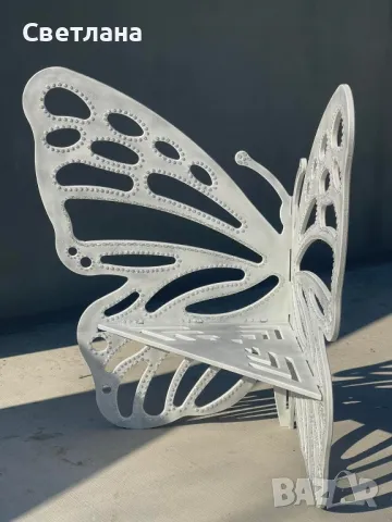 Декоративна пейка вьв формата на Пеперуда за фотосесия и декорация. , снимка 2 - Други - 49231518