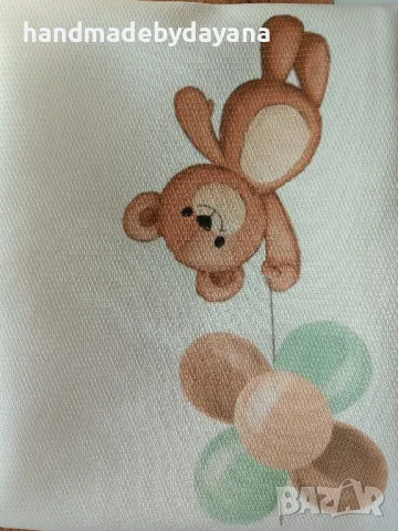 Украса за бебешка погача 'Мече с балони в зелено'', снимка 10 - Други - 49629041