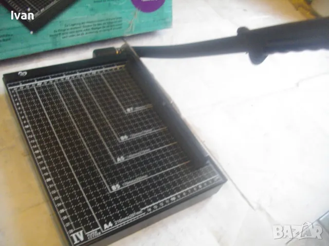 ФОРМАТ А4 НОВА НЕМСКА ОРИГИНАЛНА ГИЛОТИНА РЕЗАЧКА ЗА ХАРТИЯ МАСИВНА ЖЕЛЯЗНА ИЗЦЯЛО РЕЖЕ ДЪЛЖИНА 30см