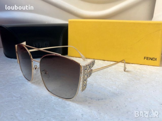 Fendi 2020 дамски слънчеви очила с камъни, снимка 5 - Слънчеви и диоптрични очила - 30747836