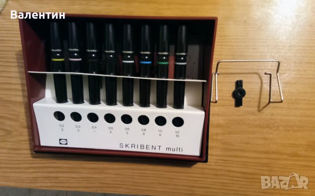 Пълен комплект не използвани немски рапидографи за чертане Scribent multi, снимка 3 - Ученически пособия, канцеларски материали - 42735594