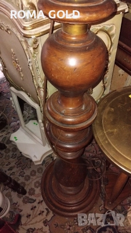 месингови лампи с текстилни абажури, снимка 6 - Настолни лампи - 54267481