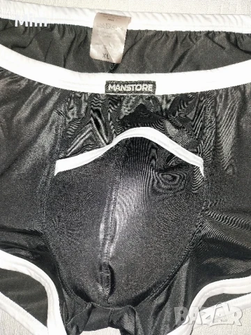 Manstore XL  Черни мъжки боксерки с бял кант, снимка 3 - Бельо - 50769176