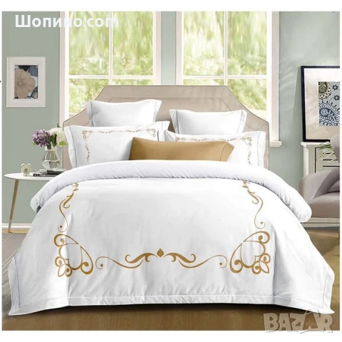 Premium серия, долен чаршаф с ластик, 100% памук  1 бр. х плик за завивка 200 x 230 cm 1 бр. х долен, снимка 11 - Спално бельо - 54115780