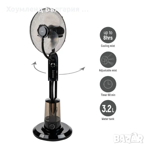 Вентилатор с водна мъгла Muhler 75W 3.2L, снимка 3 - Вентилатори - 48767945