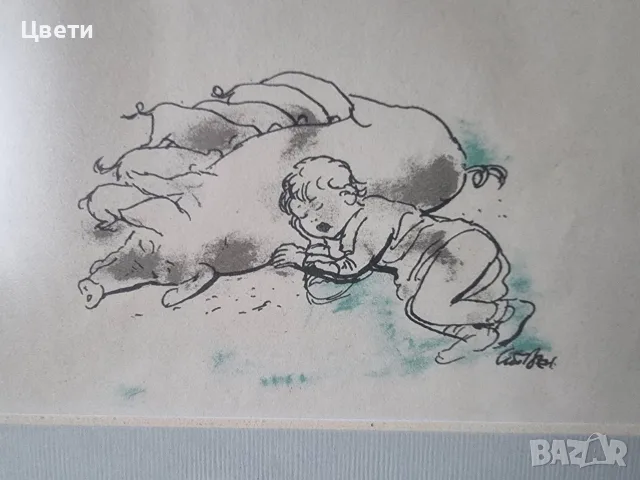 Картина на Стоян Венев , снимка 3 - Антикварни и старинни предмети - 56527827