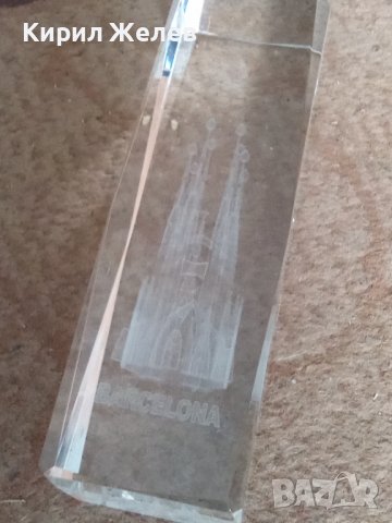 КРИСТАЛЕН Сувенир БАРСЕЛОНА стар 32013, снимка 7 - Декорация за дома - 38062177