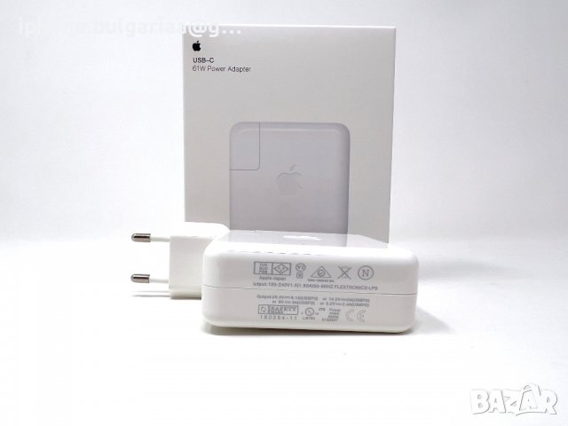 Зарядно Apple MacBook Air, Pro USB C 61W, снимка 3 - Кабели и адаптери - 37530195