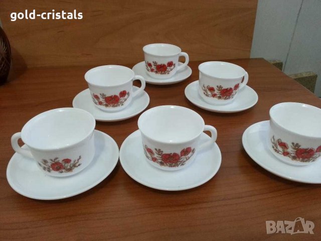 френски аркопал чаши за кафе, снимка 3 - Антикварни и старинни предмети - 31237654