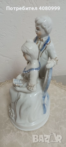 Порцеланова фигура мъж и жена, без маркировка, снимка 5 - Колекции - 51968755