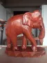 Стилна статуетка на азиатски слон.Дърворезба., снимка 2